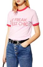Women's Topshop Le Freak C'est Chic Tee - Pink