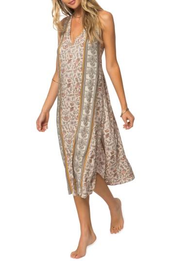 Women's O'neill Phoenix Print Midi Dress - Grey