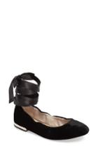 Women's Sam Edelman Fallon Wraparound Tie Flat M - Black