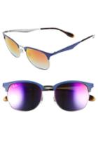Women's Ray-ban Highstreet 53mm Sunglasses - Gunmetal/ Blue