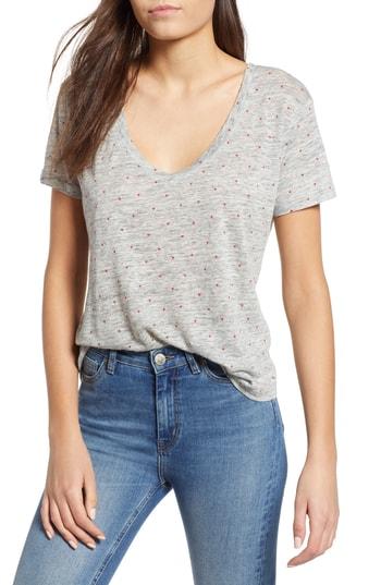 Women's Rails Lina Print Linen Blend Top - Grey