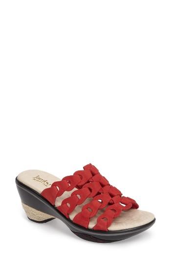 Women's Jambu Romance Linked Slide Sandal M - Red