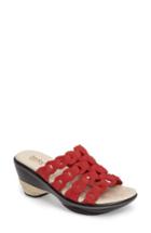 Women's Jambu Romance Linked Slide Sandal M - Red
