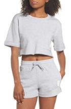 Women's Les Girls Les Boys French Terry Crop Sweatshirt - Grey