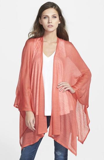 Women's Accessory Street Solid Jersey Cotton Ruana