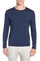 Men's Mack Weldon Long Sleeve Pima Cotton Crewneck T-shirt, Size - Blue