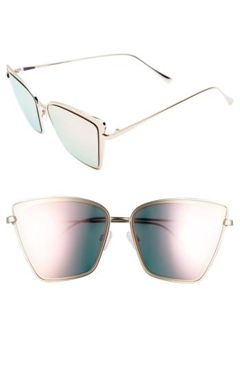 Women's Leith 64mm Cat Eye Sunglasses - Gold/ Pink