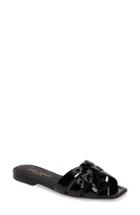 Women's Saint Laurent Tribute Slide Sandal .5us / 34.5eu - Black