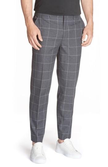 Men's Lacoste Check Flannel Pants - Blue