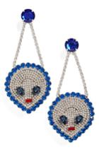 Women's Kye X Vintage Hollywood Unisex Crystal Alien Statement Earrings