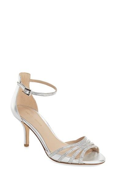 Women's Pelle Moda 'isabel' Crystal Embellished D'orsay Sandal .5 M - Metallic