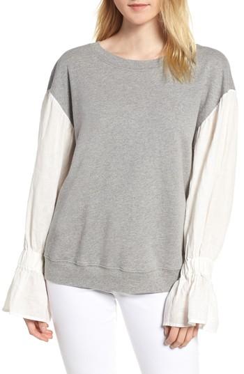 Women's Stateside Cotton & Linen Pullover - Grey