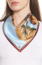 Women's Tory Burch Safari Silk Neckerchief, Size - Pink