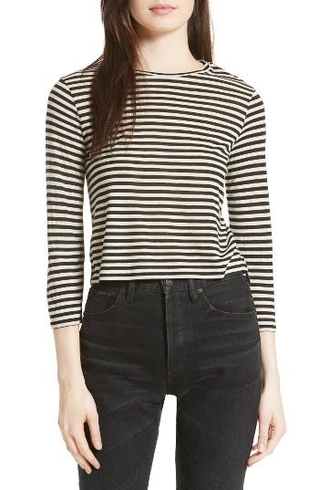 Women's Vince Midi Stripe Crop Tee
