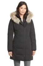 Women's Soia & Kyo 'salma' Genuine Coyote Fur Trim Down Parka With Inset Bib