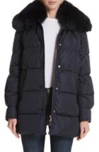 Women's Moncler Mesange Quilted Down Coat With Removable Genuine Fox Fur Collar