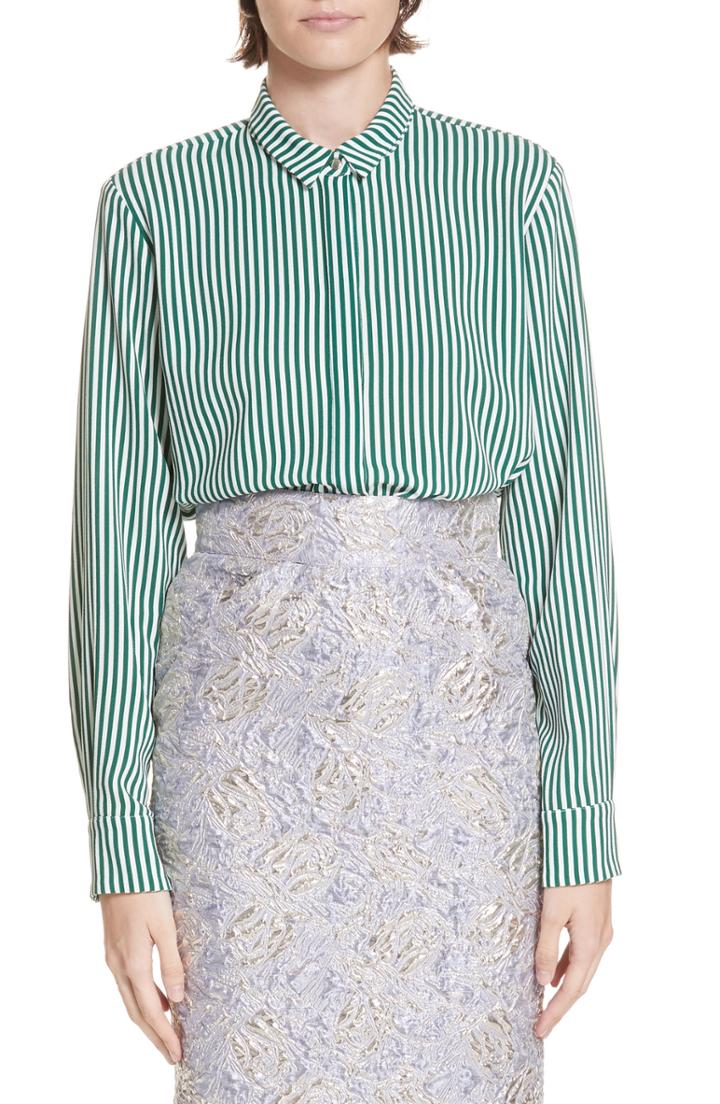 Women's Roseanna Gun Stripe Shirt Us / 34 Fr - Green