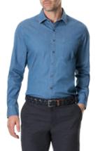 Men's Rodd & Gunn Tinline River Print Sport Shirt, Size - Blue