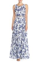 Women's Eliza J Floral Pleat Chiffon Maxi Dress
