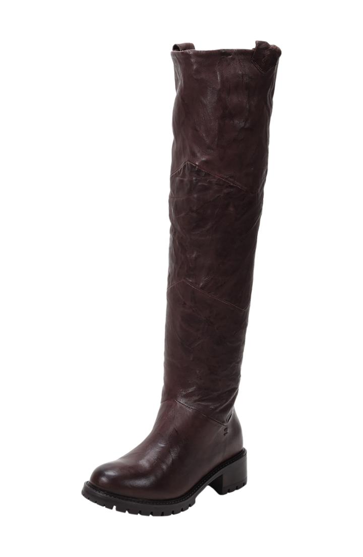 Women's Ross & Snow Elena Waterproof Genuine Shearling Lined Knee High Boot M - Brown