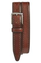 Men's Johnston & Murphy Perforated Leather Belt - Mahogany