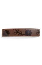 France Luxe Rectangle Barrette, Size - Brown