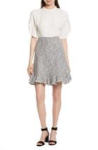 Women's Rebecca Taylor Silk & Tweed A-line Dress - Black