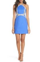 Women's Lilly Pulitzer Pearl Halter Neck Cotton Dress - Blue