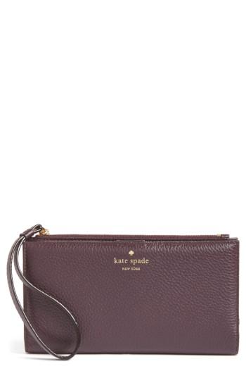 Women's Kate Spade New York Young Lane - New Karolina Leather Wallet - Burgundy