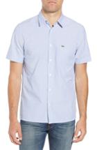 Men's Lacoste Regular Fit Seersucker Sport Shirt - Blue