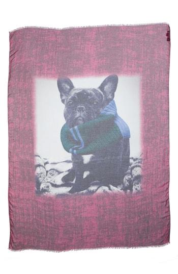 Women's Yigal Azrouel Cozy Jagger Print Modal & Cashmere Scarf, Size - Pink