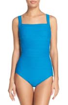 Women's Miraclesuit 'spectra' Banded Maillot - Blue/green