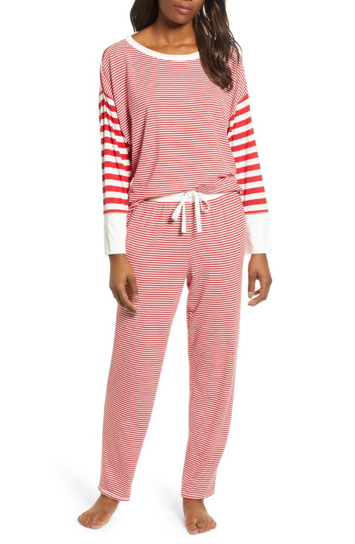 Women's Vineyard Vines Mixed Stripe Lounge Set - Red