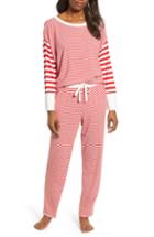Women's Vineyard Vines Mixed Stripe Lounge Set - Red