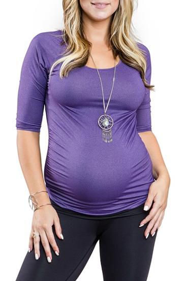 Women's Cozy Orange 'rue' Maternity Top - Purple