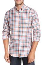 Men's Southern Tide Gap Creek Gingham Sport Shirt, Size - Orange