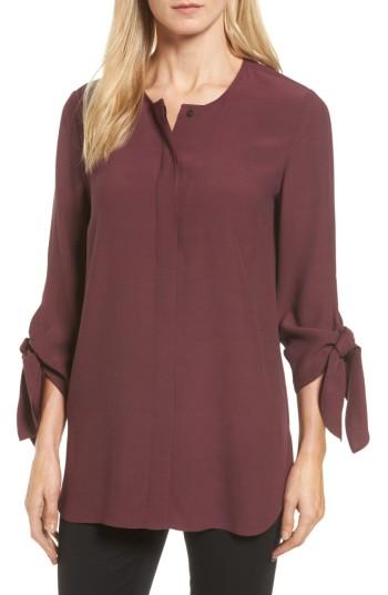 Women's Emerson Rose Tie Cuff Blouse - Burgundy