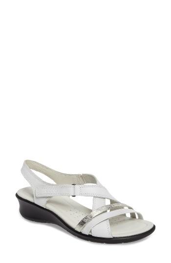 Women's Ecco 'felicia' Slingback Sandal -7.5us / 38eu - White