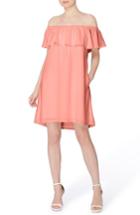 Women's Catherine Catherine Malandrino Off The Shoulder Shift Dress - Pink