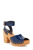 Women's Free People Pasadena Clog Sandal Us / 38eu - Blue