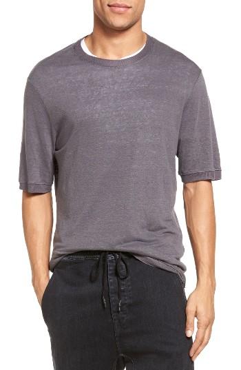 Men's Vince Sweater Trim T-shirt - Metallic