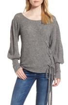 Women's Chelsea28 Tied Pointelle Knit Sweater, Size - Grey