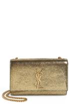Saint Laurent Small Kate Metallic Leather Crossbody Bag -