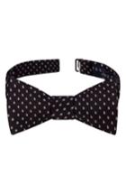 Men's Ted Baker London Charming Paisley Silk Bow Tie, Size - Black