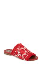 Women's E8 By Miista Tavie Fringed Slide Sandal Us / 35eu - Red