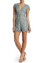 Women's Dress The Population Juliette Plunge Romper - Blue