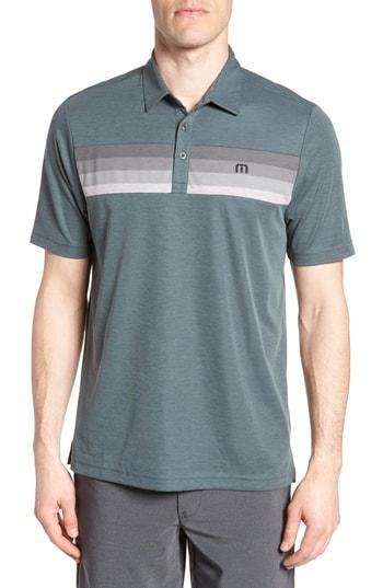Men's Travis Mathew Expat Fit Polo Shirt, Size Small - Green
