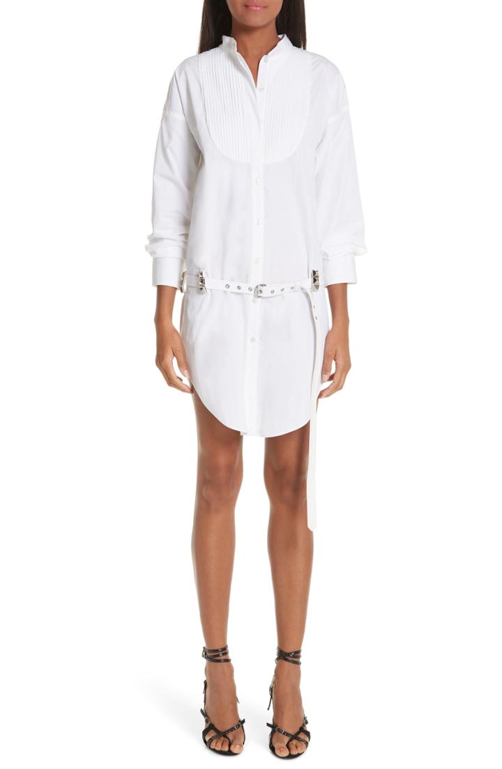Women's Alexander Wang Belted Drop Waist Shirtdress