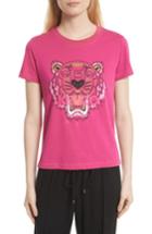 Women's Kenzo Tiger Print Cotton Tee - Pink