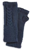 Women's Nirvanna Designs Cable Knit Hand Warmers, Size - Blue